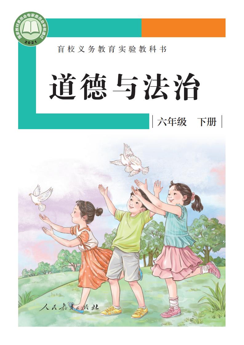 盲校义务教育实验教科书 道德与法治 六年级 下册（供低视力学生使用）PDF电子书电子版下载