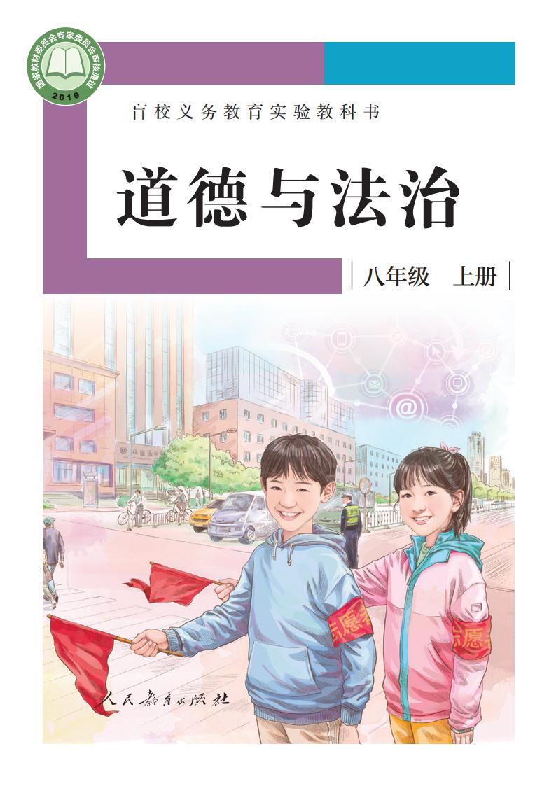 盲校义务教育实验教科书 道德与法治 八年级 上册（供低视力学生使用）_PDF电子书电子版下载