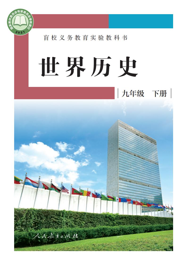 盲校义务教育实验教科书 世界历史 九年级 下册（供低视力学生使用）PDF电子书电子版下载